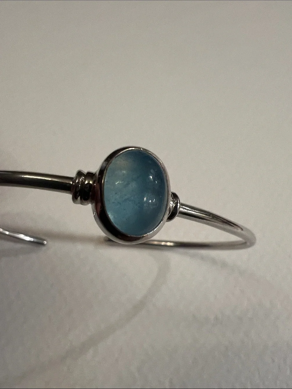 Blue Stone Open Cuff Bracelet